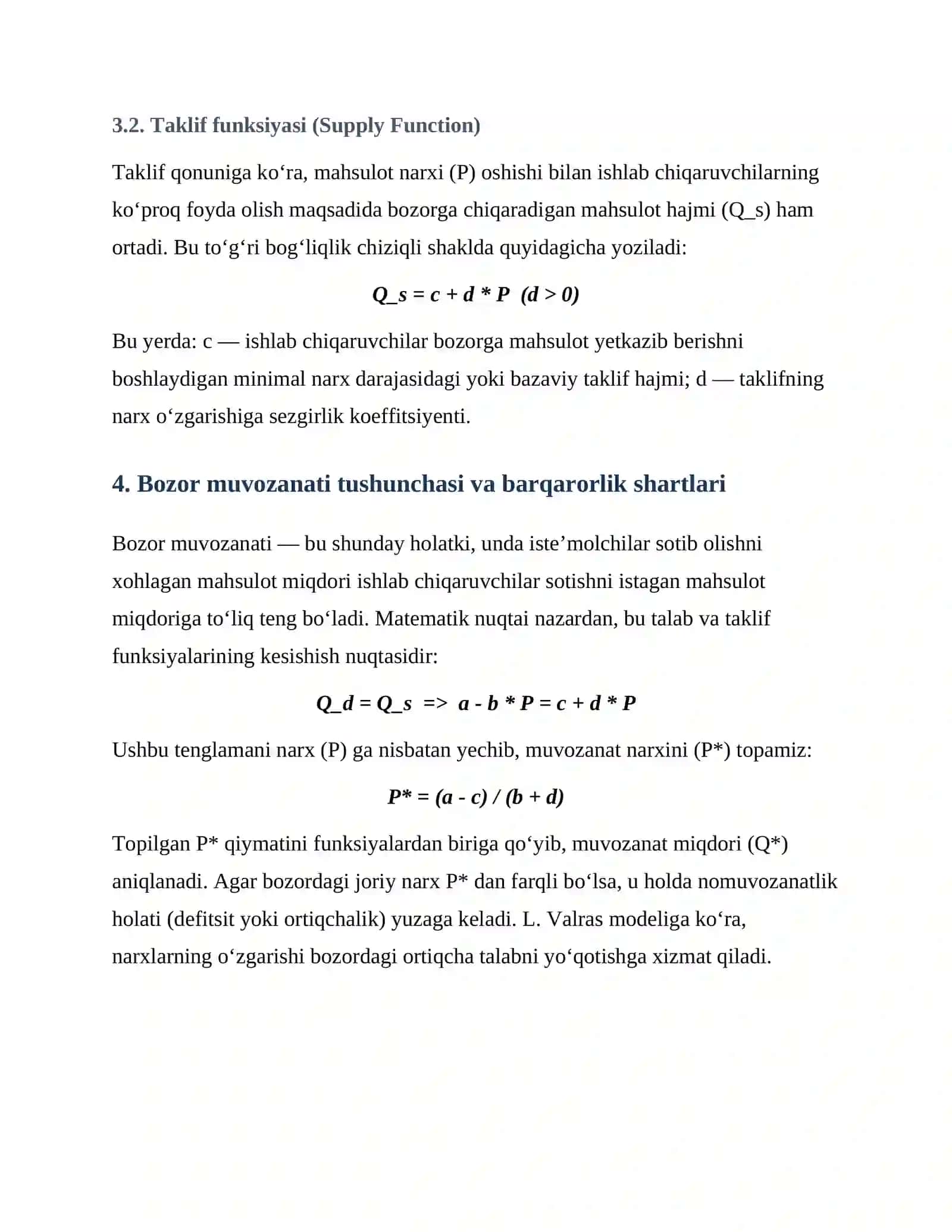 BOZOR IQTISODIYOTI JARAYONLARINI MODELLASHTIRISH 4