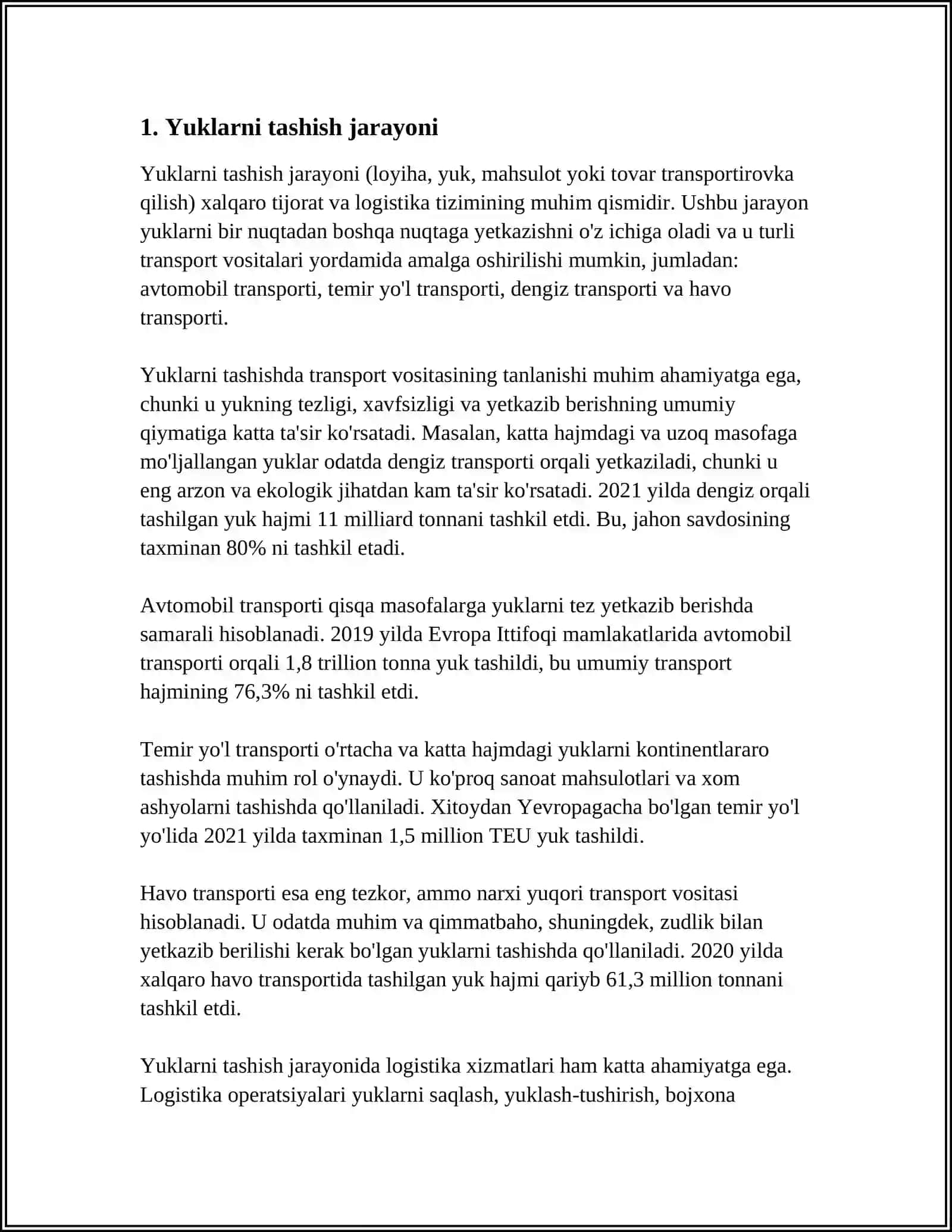 LOGISTIKA KASBIDA TALAB QILINADIGAN KASBIY KÕNIKMALAR 4