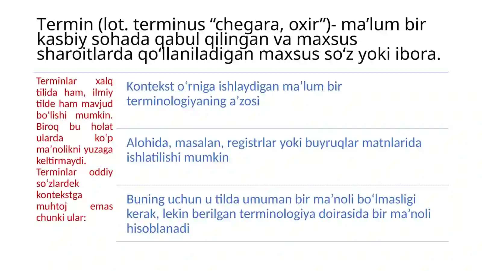 Terminlarning monosemantik xarakteri 4