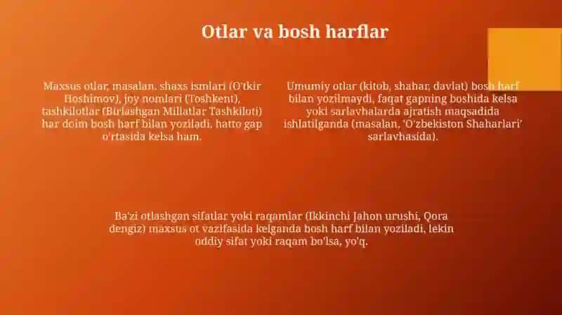 Bosh harflar imlosi va koʻchirish qoidalari 4