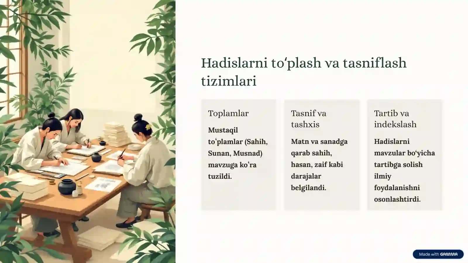 Muhaddislarning hadis ilmi rivojiga qoʻshgan hissasi 4