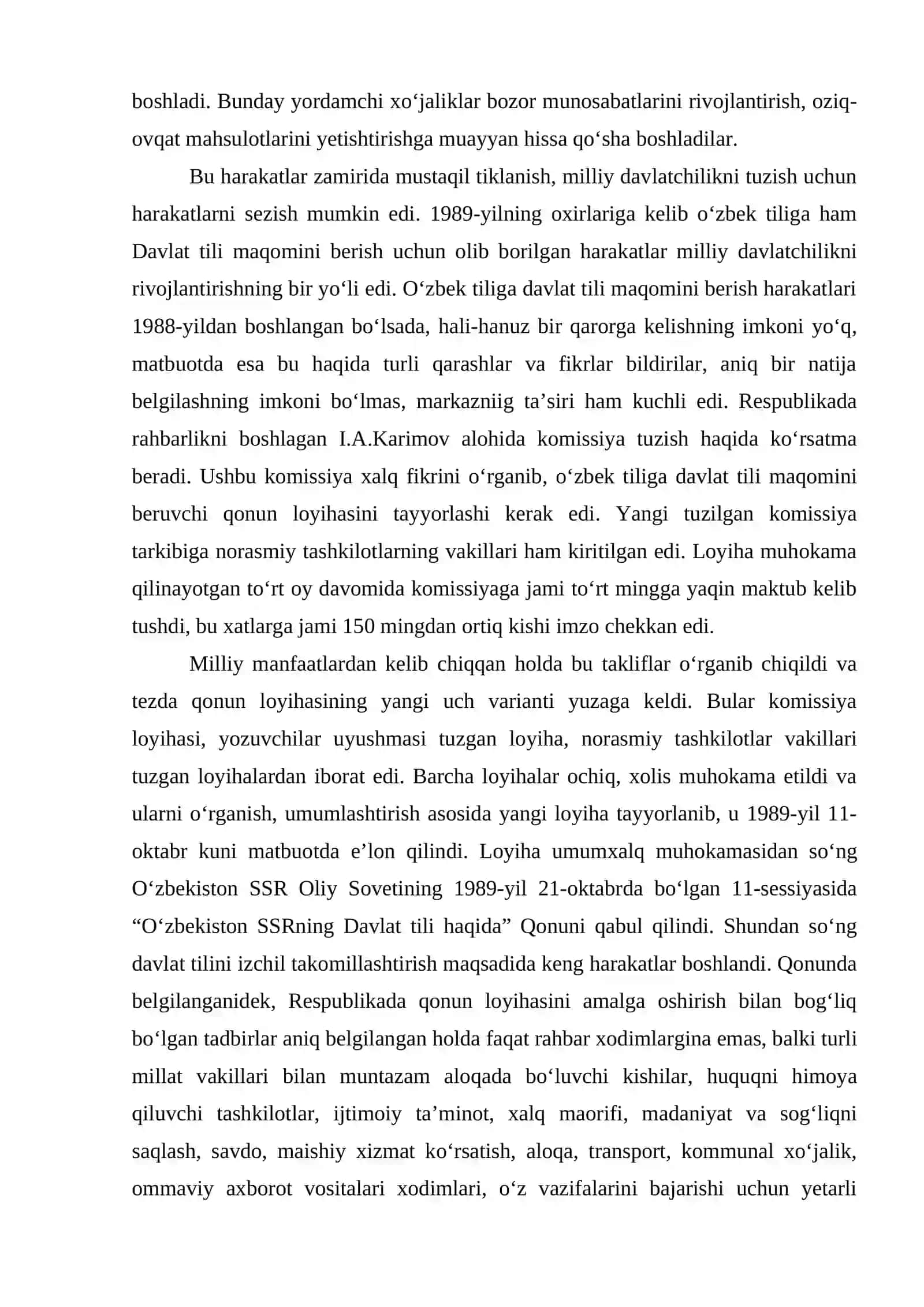 O’zbekiston Respublikasining Davlat mustaqilligini e’lon qilinishi va ijtimoiy-siyosiy jarayonlar 4