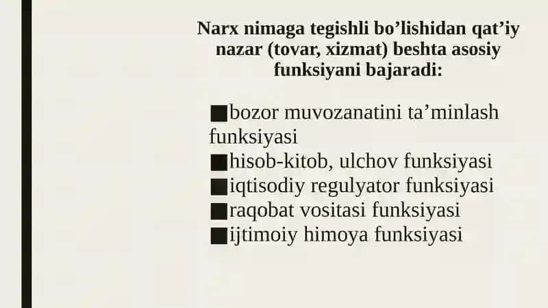 Marketingda narxsiyosati 4