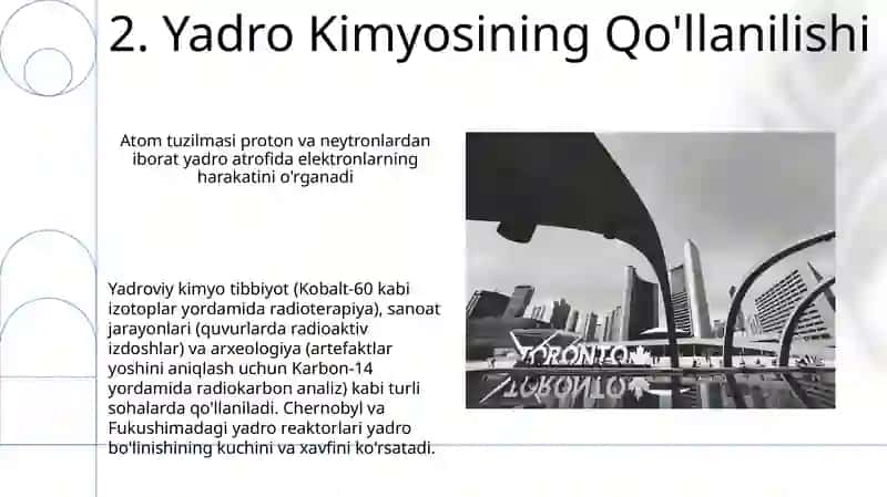Kimyoning nazariy masalalari. Atom tuzilishi. Atom yadrosining tuzilishi. 4