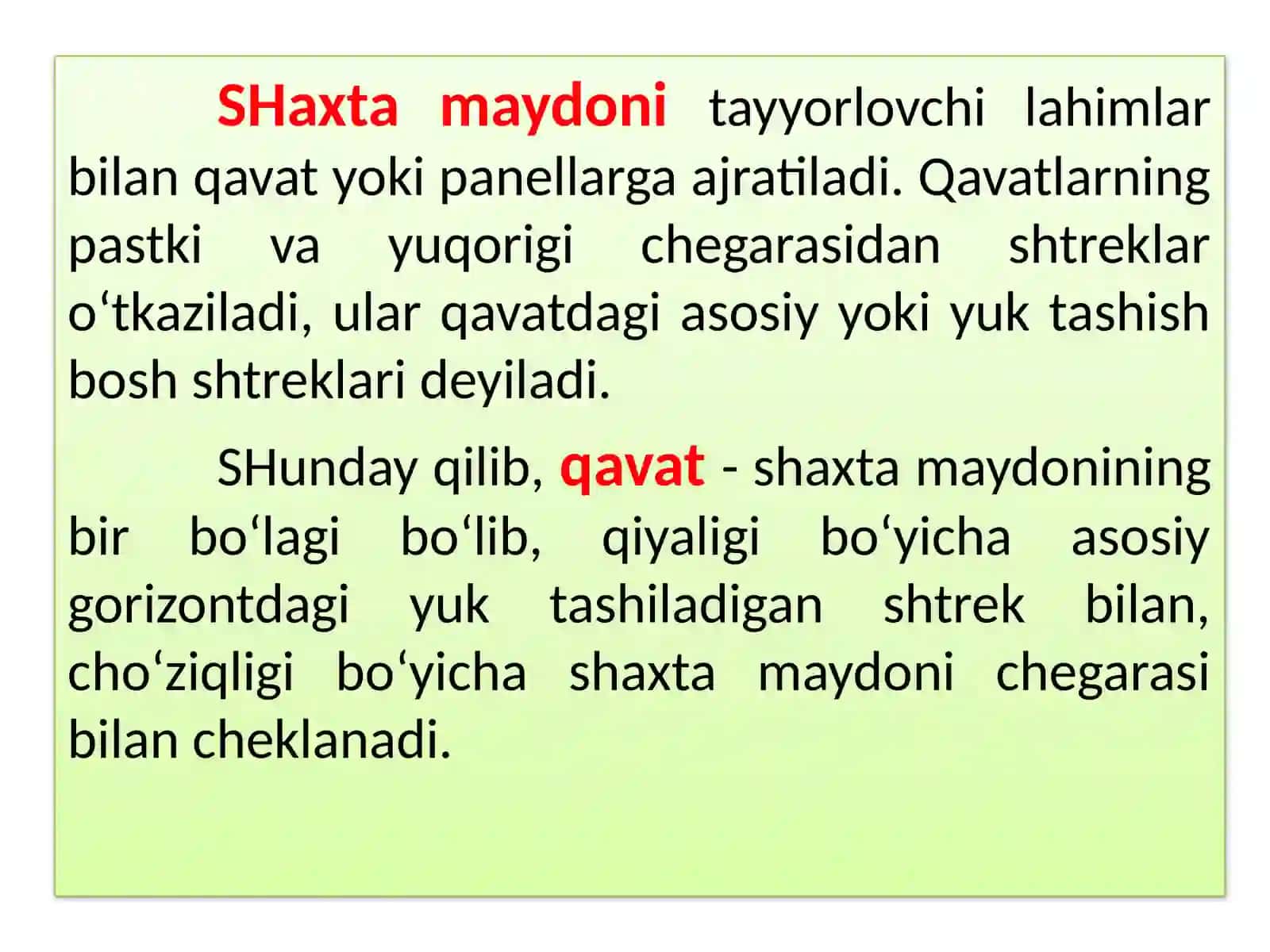 Konchilik korxonasi, rudnik, shaxta, shaxta maydoni,qavatlar 4