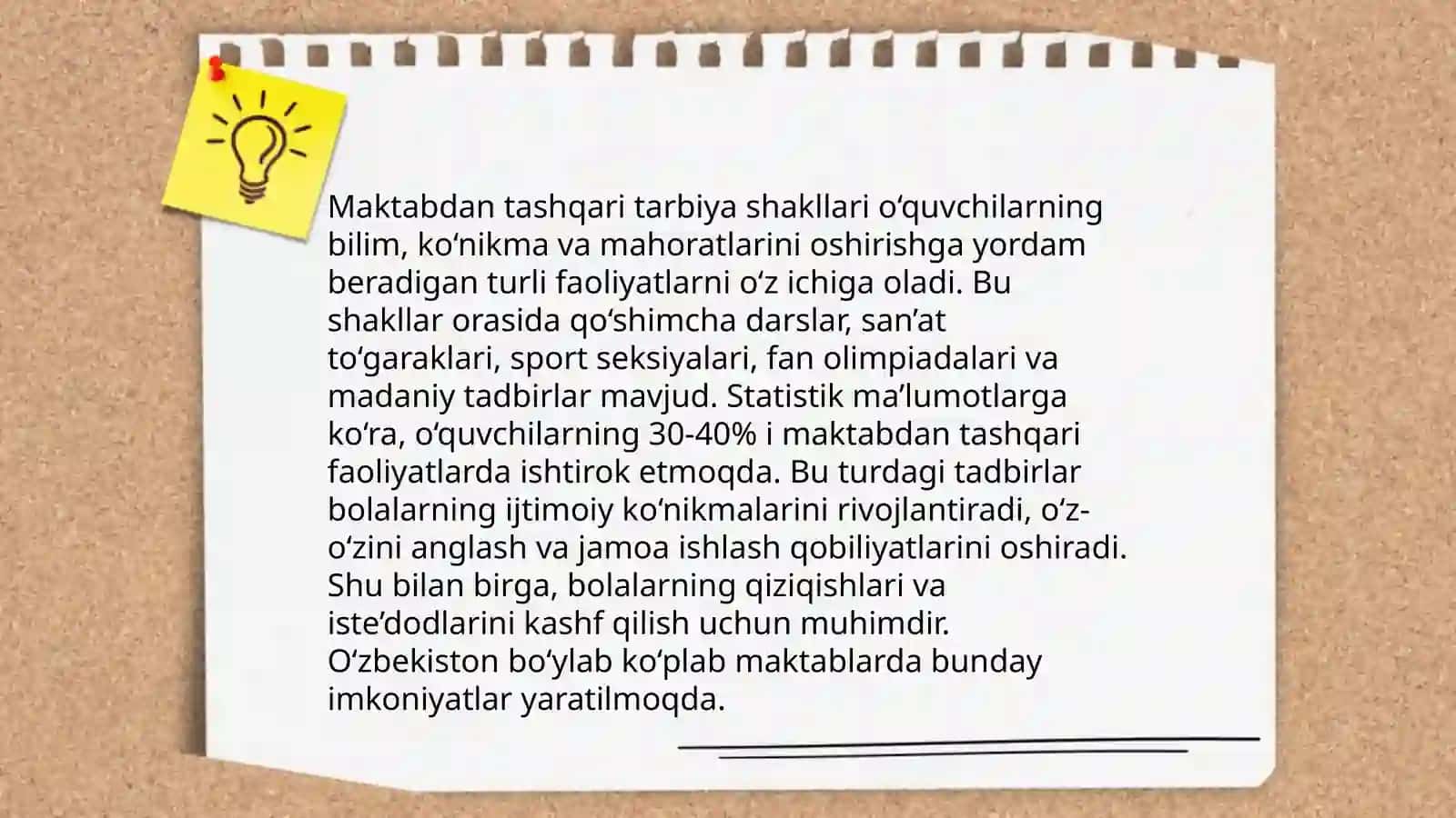 Sinfdan va maktabdan tashqari tarbiyaviy ishlarni tashkil etish 4