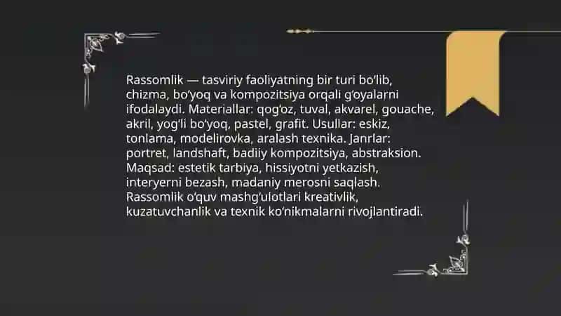 Tasviriy faoliyat turlari 4