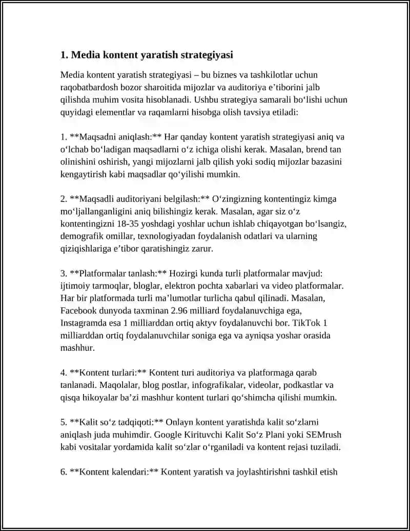 MEDIA KONTENT YARATISH VA UNDAN FOYDALANISH 4
