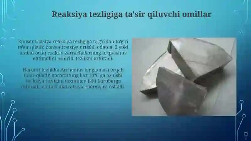 Kimyoviy va biokimyoviy jarayonlarga ta'sir etuvchi omillar 4