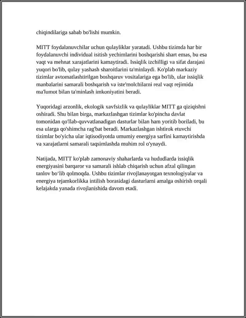 MARKAZLASHGAN ISSIQLIK TA’MINOTI TIZIMI 4