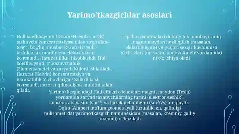 Yarim o‘tkazgichlarda Xoll effektini o‘rganish 4