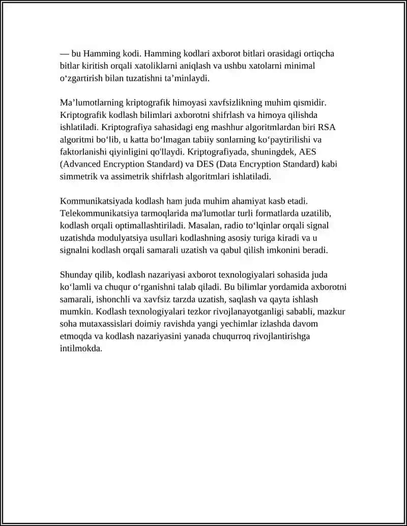 INFORMATSIYANI KODLAW MEXANIZM 4