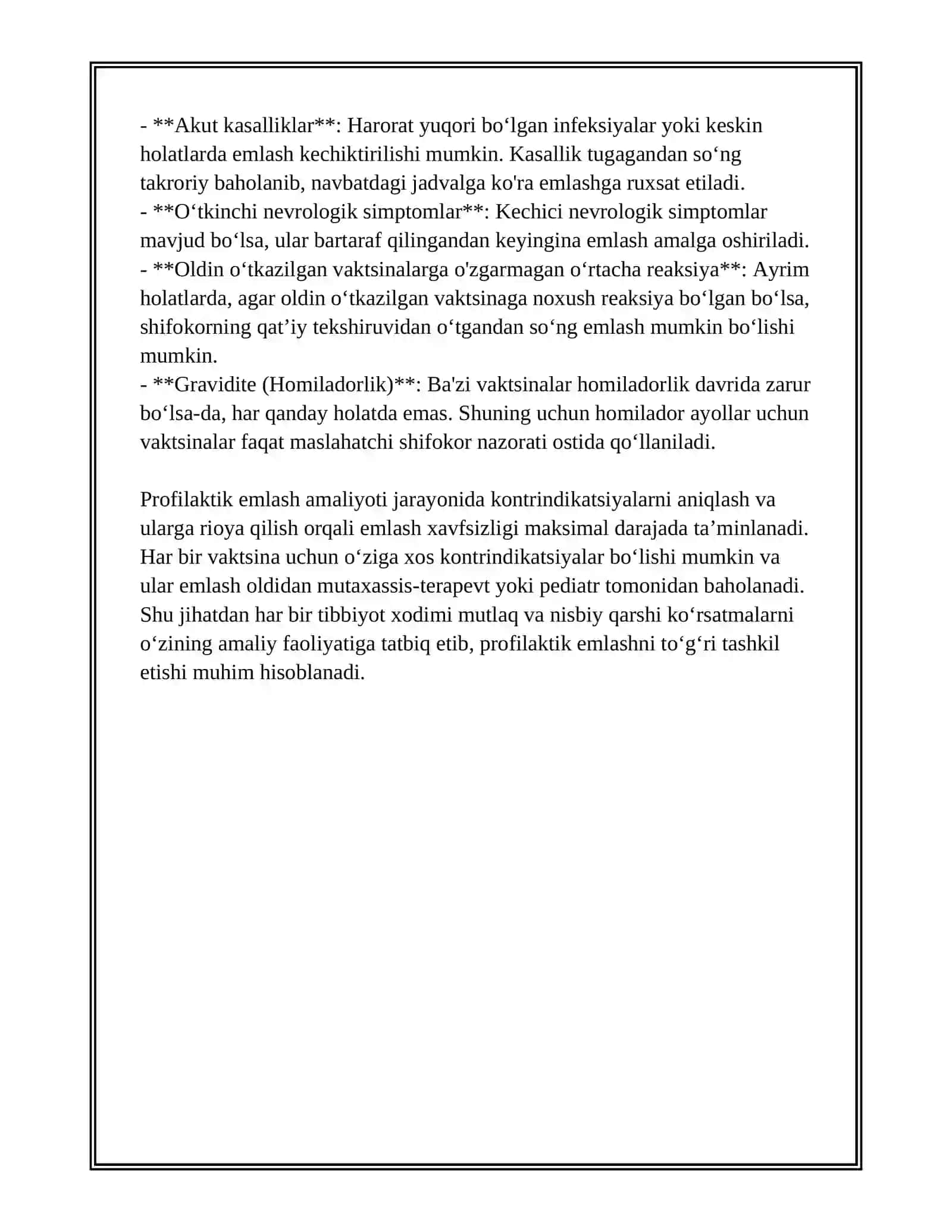 PIROFLATIK EMLASHLARGA QARSHI KOʻRSATMA VA EMLASHNI TANLASH TOʻGʻRISIDA MUSTAQIL ISH TAYYORLASH 4