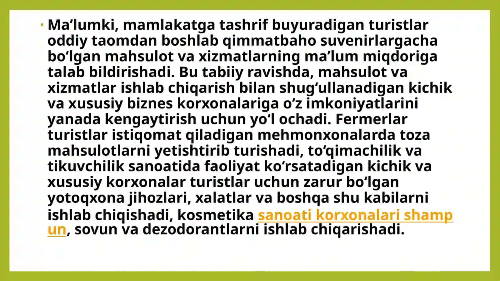 Turistik bozorlarni rivojlantirish omillari 4