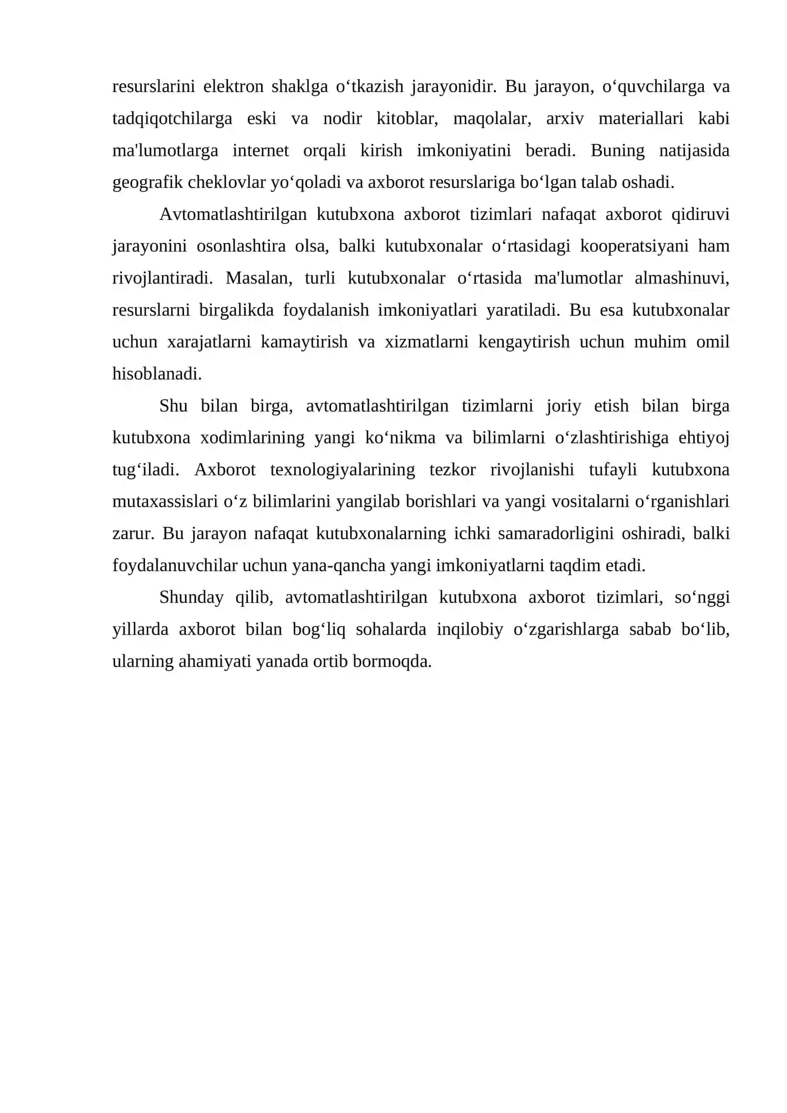 AVTOMATLASHTIRILGAN KUTUBXONA AXBOROT TIZIMLARI 4