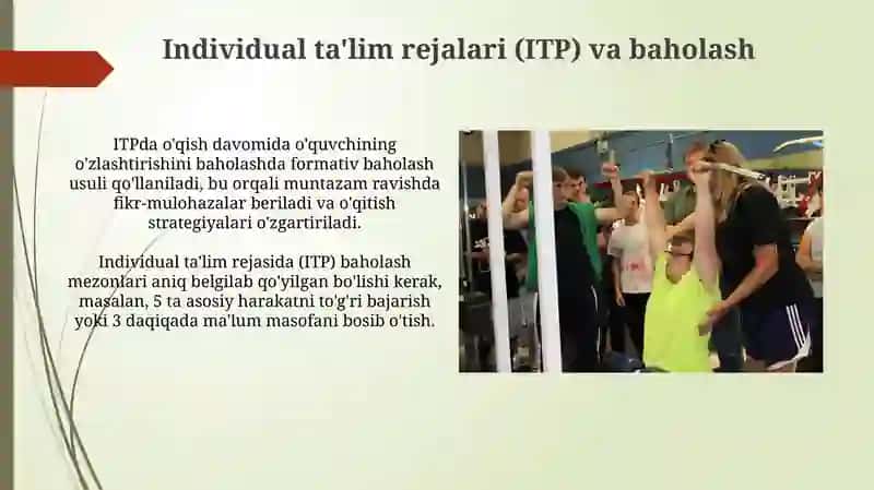 Adaptiv jismoniy tarbiya boʻyicha oʻrgatish usullari 4