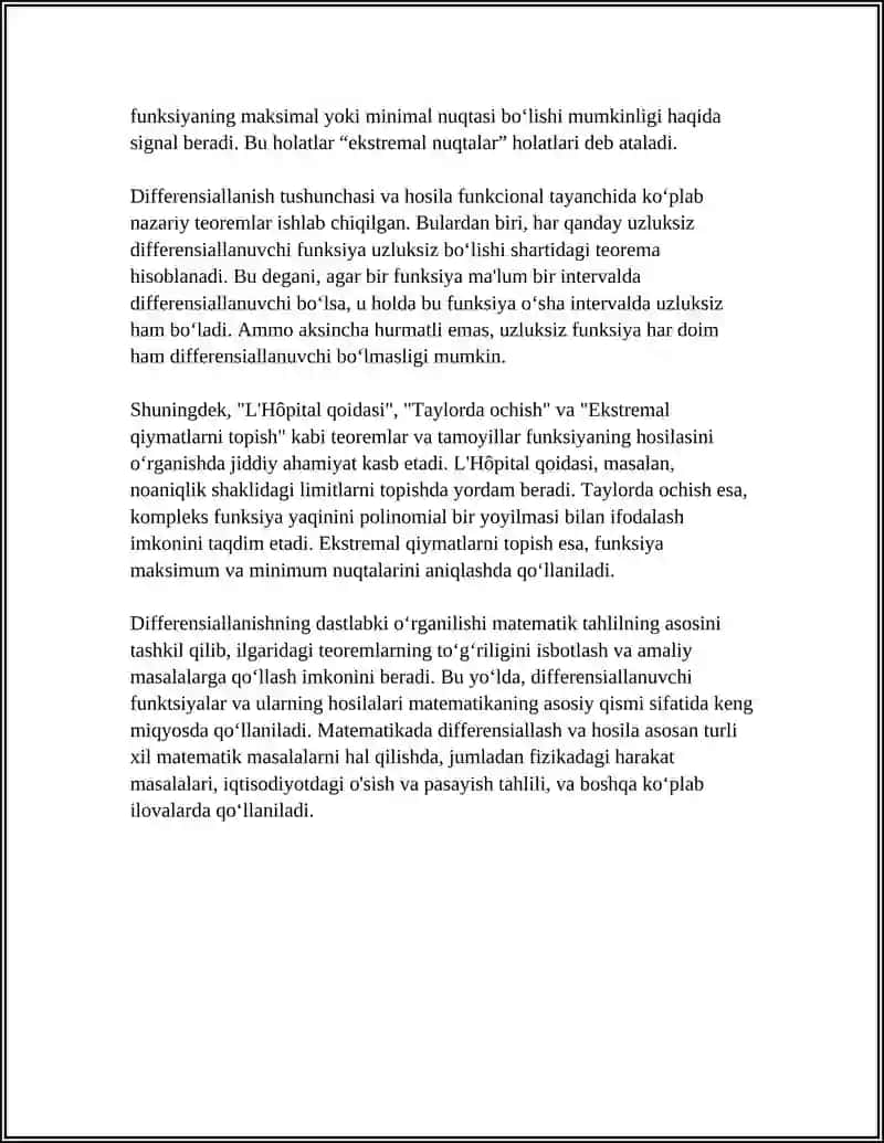 DIFFERENSIALLANUVCHI FUNKSIYALAR VA ULAR UCHUN ASOSIYTEOREMALAR 4