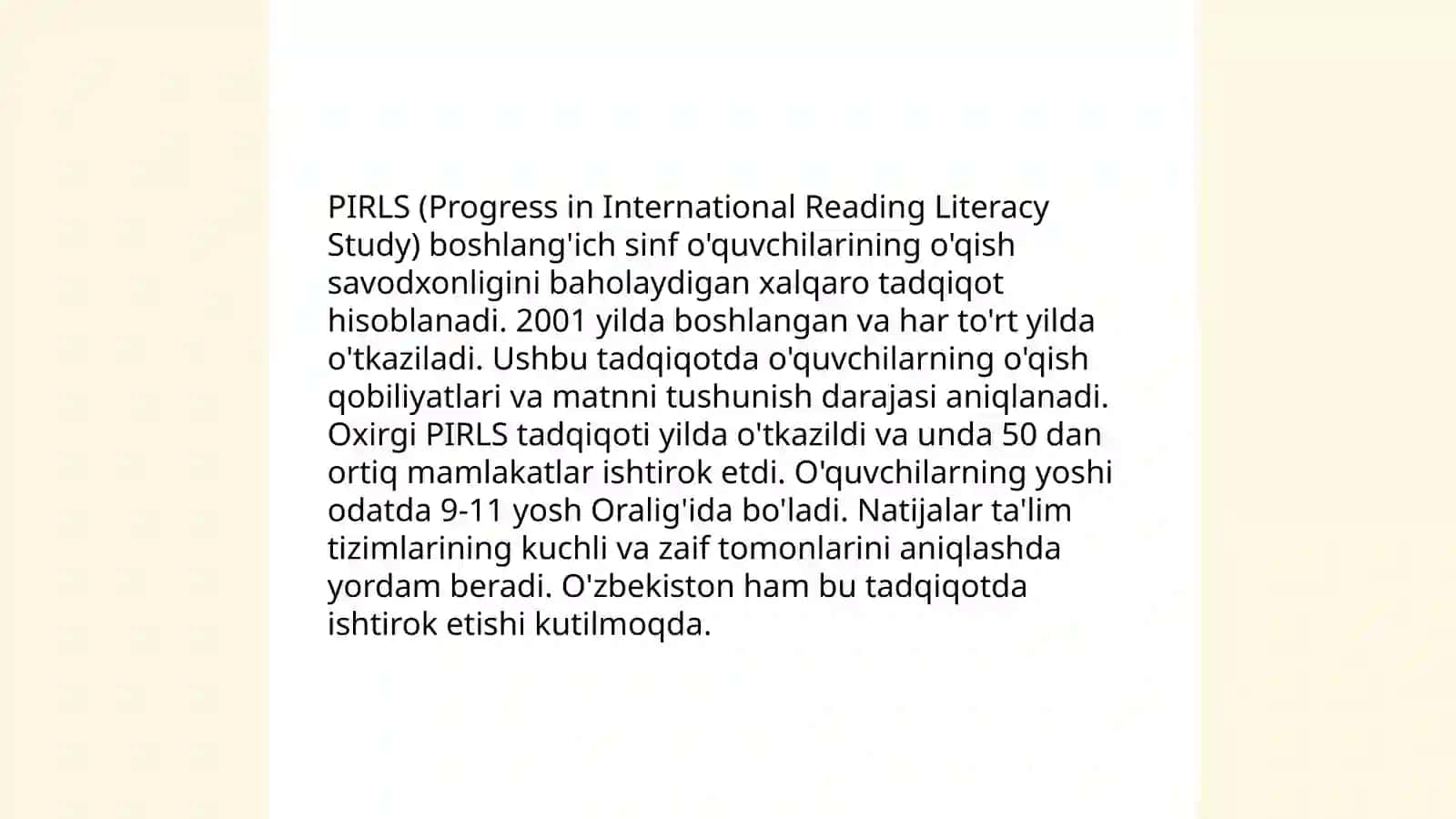 PISA va PIRLS 4