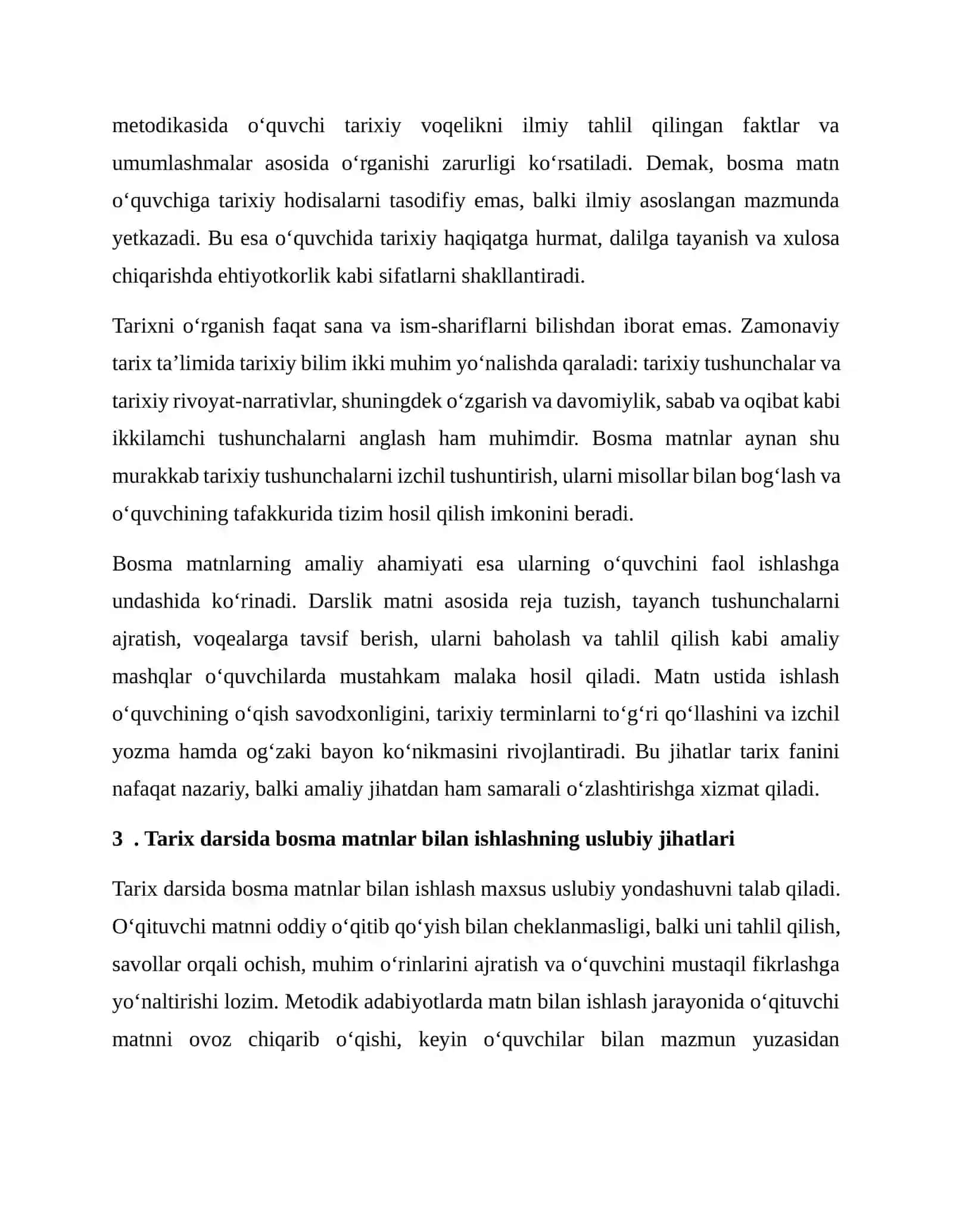 Tarix darsida bosma matnlar va ularning ilmiy, amaliy hamda uslubiy jihatdan ahamiyati 4
