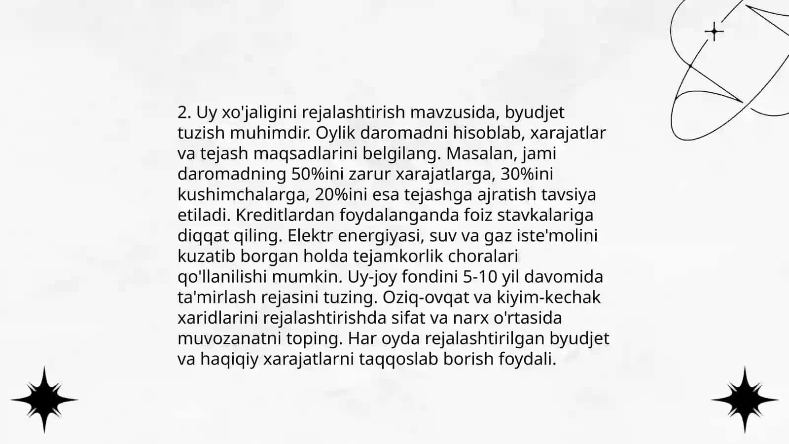 Oila va uy xo'jaligi faoliyati yuritishning nazariy asoslari 4