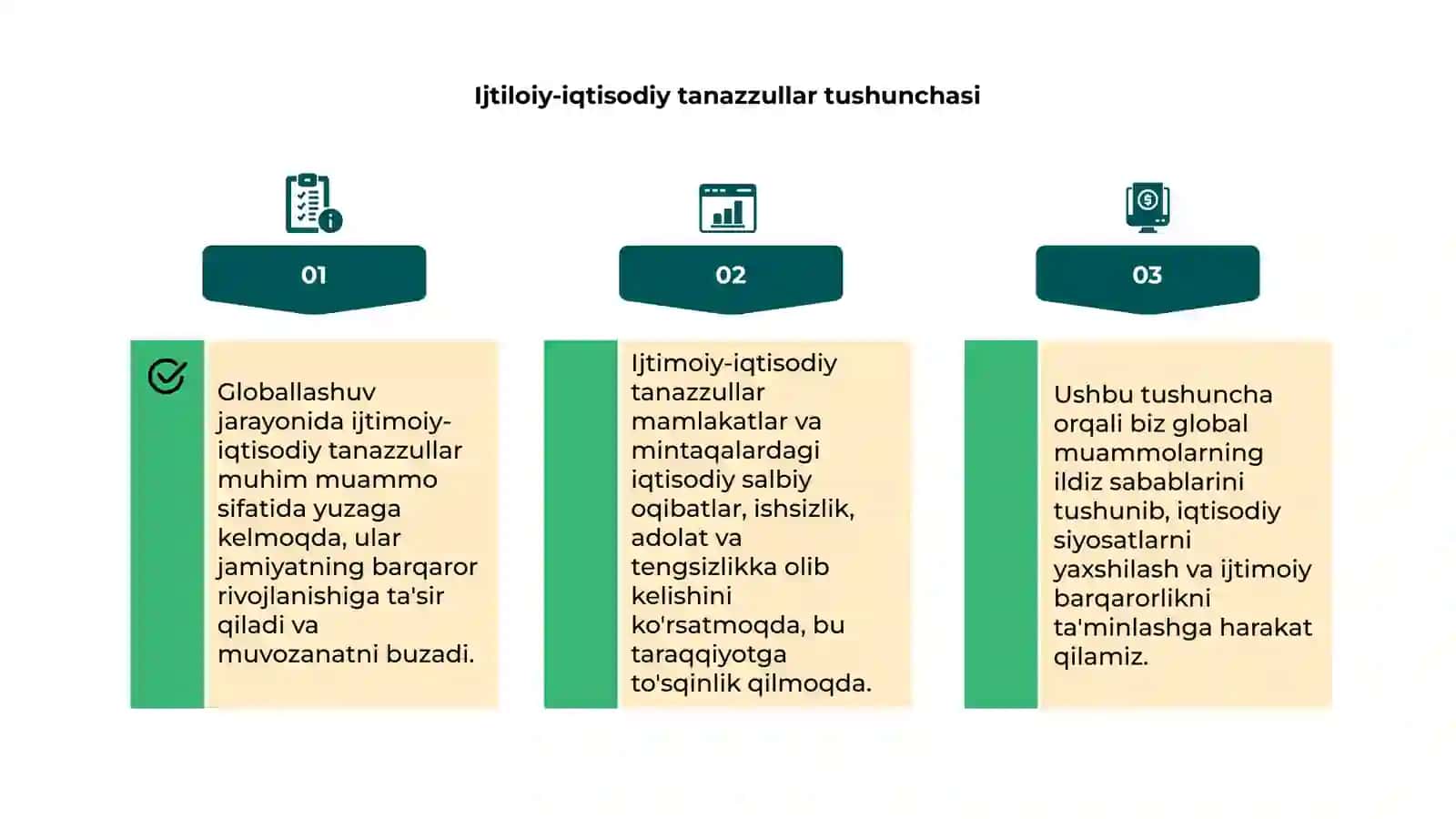 Globallashuvda ijtimoiy iqtisodiy tanazzullar va ularning ijtimoiy taraqqiyotiga salbiy ta‘siri 4