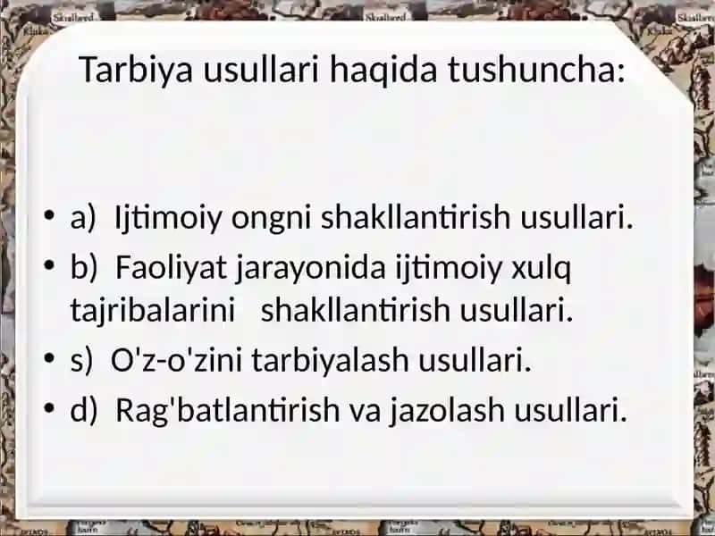 Tarbiyajarayonining mohiyati va prinsiplari 4