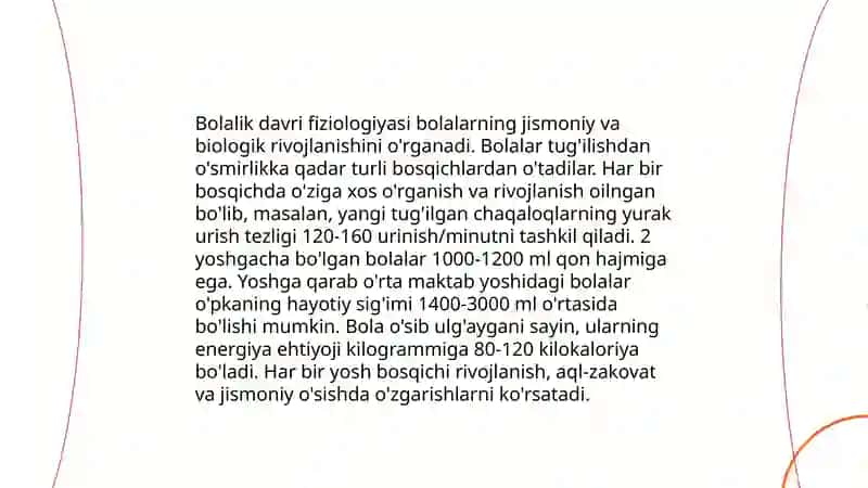 Yoshlik davrlarining morfologik va fiziologik xususiyatlari 4