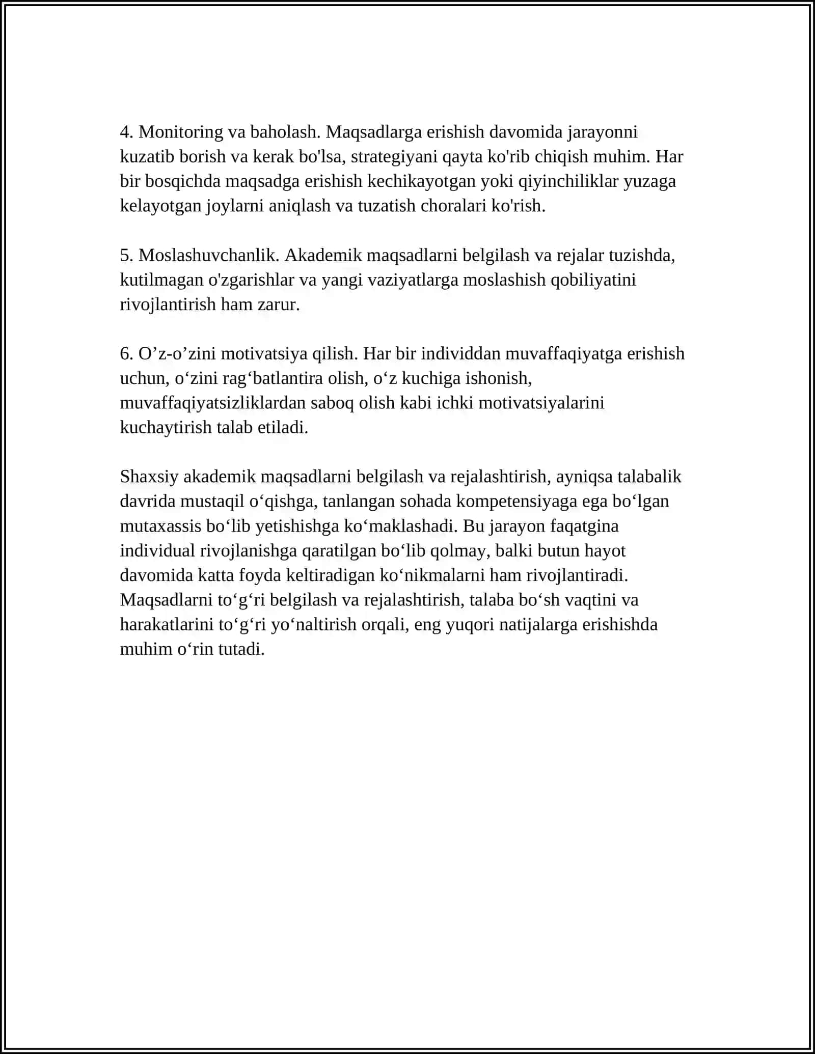 SHAXSIY AKADEMIK FAOLIYAT VA UNI TASHKIL ETISH VOSITALARI 4