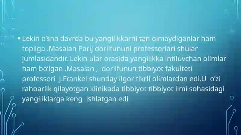 17 asrdagi tabiiy fanlardagi tubBurilish va uning tibbiyotdagi o’rni 4