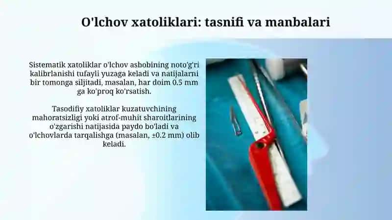 O'lchash asboblari va o'lchash xatoliklari 4