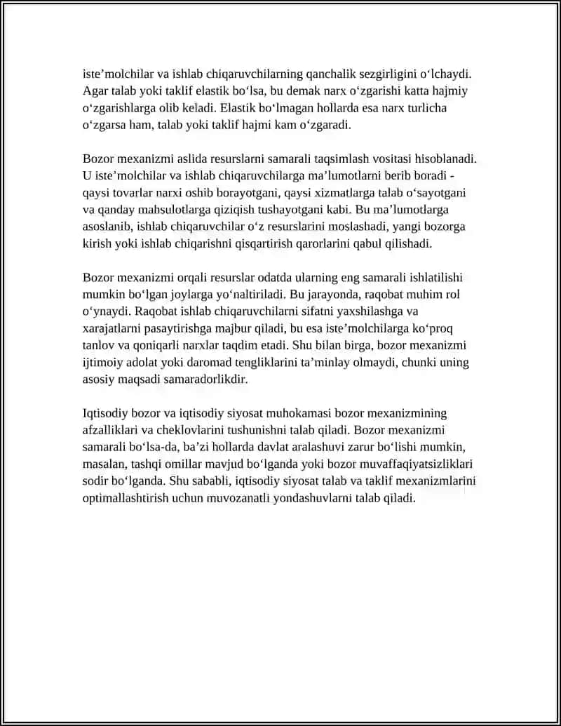 Bozor mexanizmi: talab va taklif qonuniyati 4