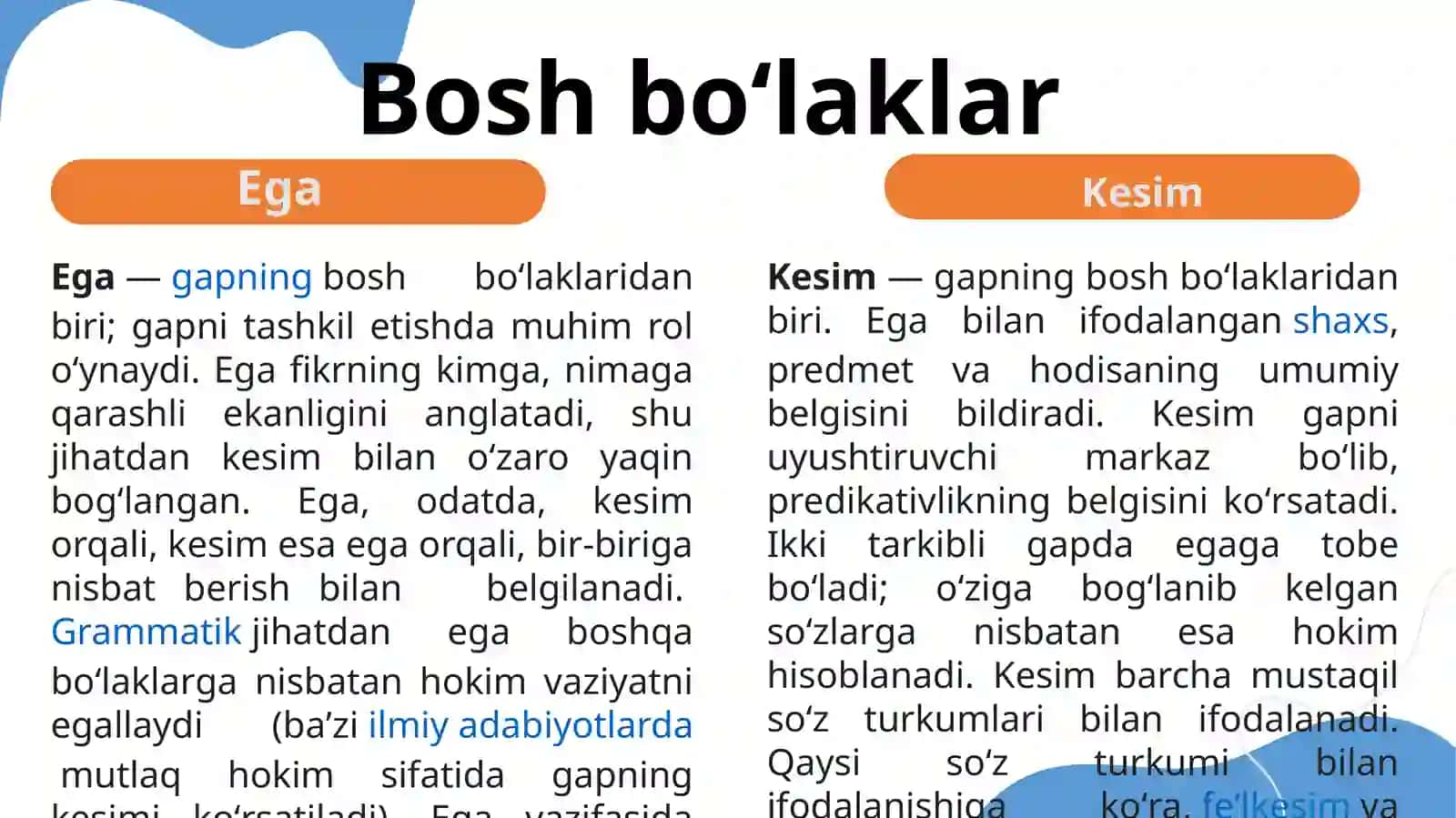 Sodda gapning ta’rifi va tasnifi. Zarur bo‘laklarning ishtirokiga ko‘ra sodda gap turlari. Qo‘shma gapning ta’rifi va tasnifi 4