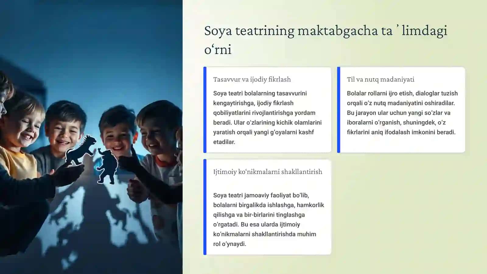MAKTABGACHA TAʼLIM TASHKILOTIDA SOYA TEATIRINI TASHKIL ETISH 4