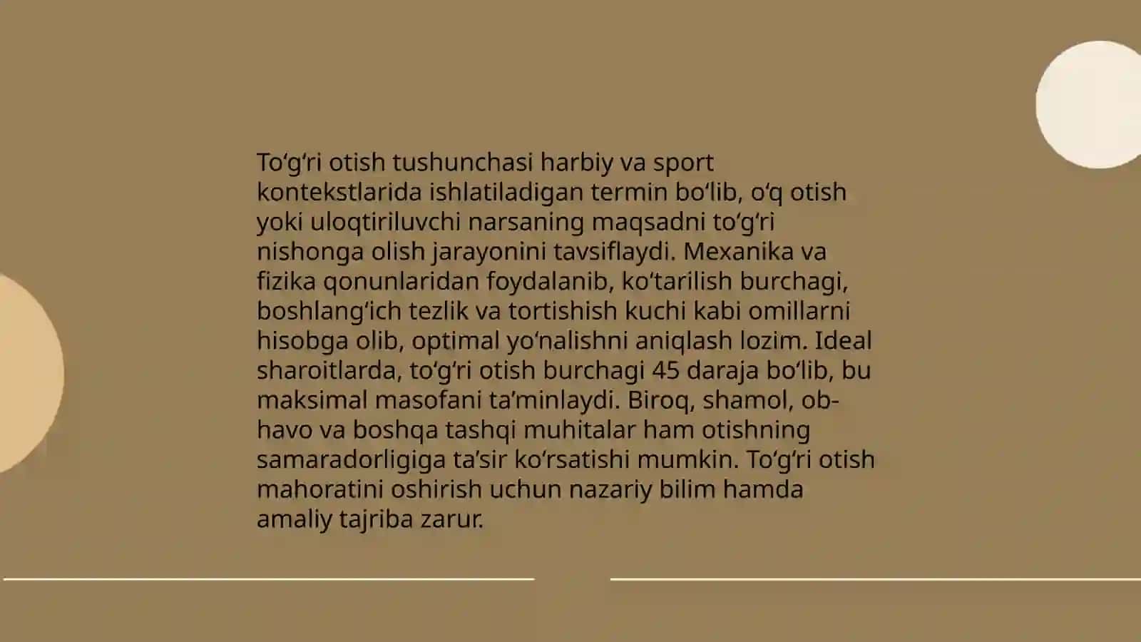 O‘q Trayektoriyasi 4