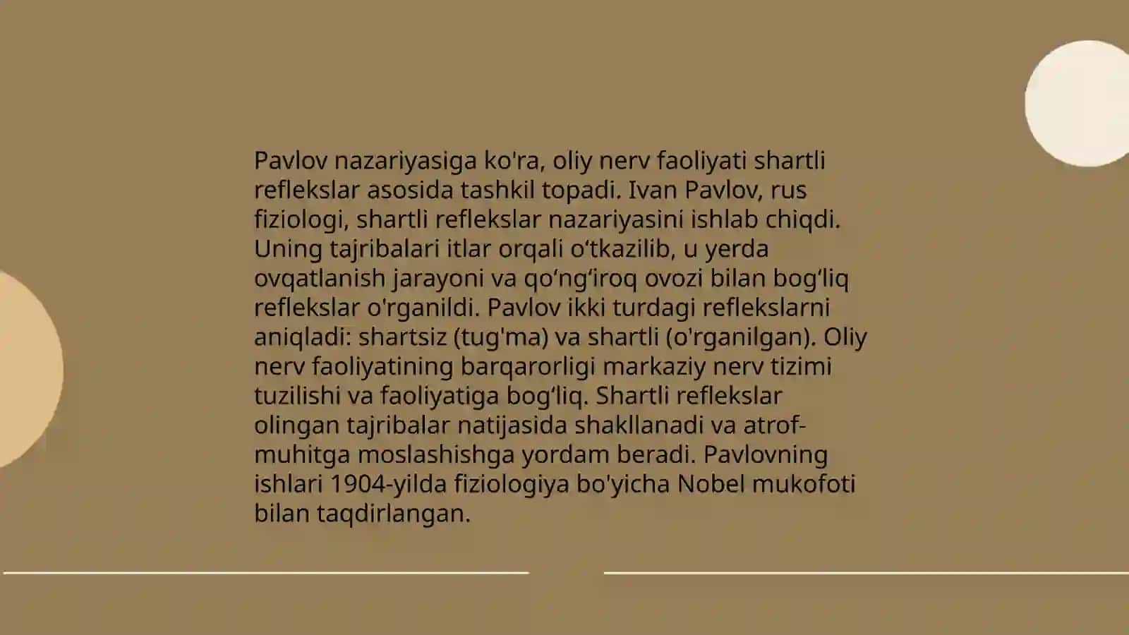 Oliy nerv faoliyatining xususiy tiplari 4