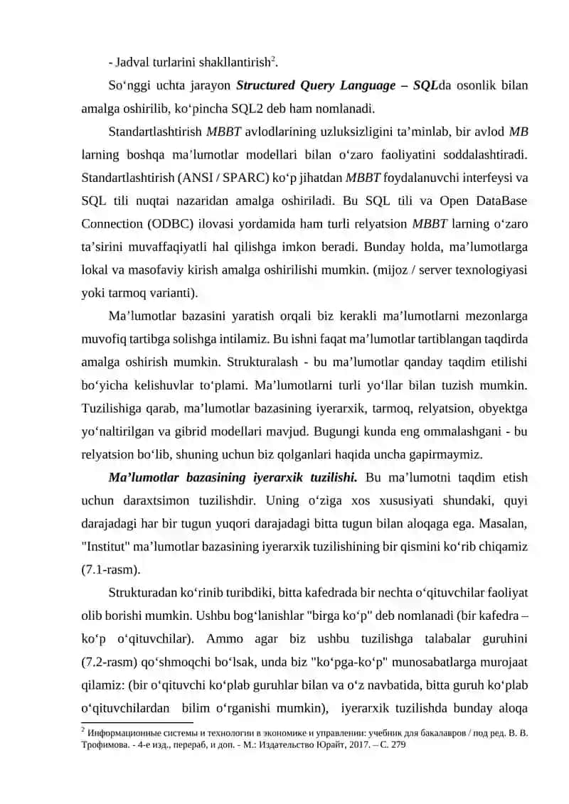 Ma’lumotlar bazalari va Big Data bilan ishlash texnologiyalari 4