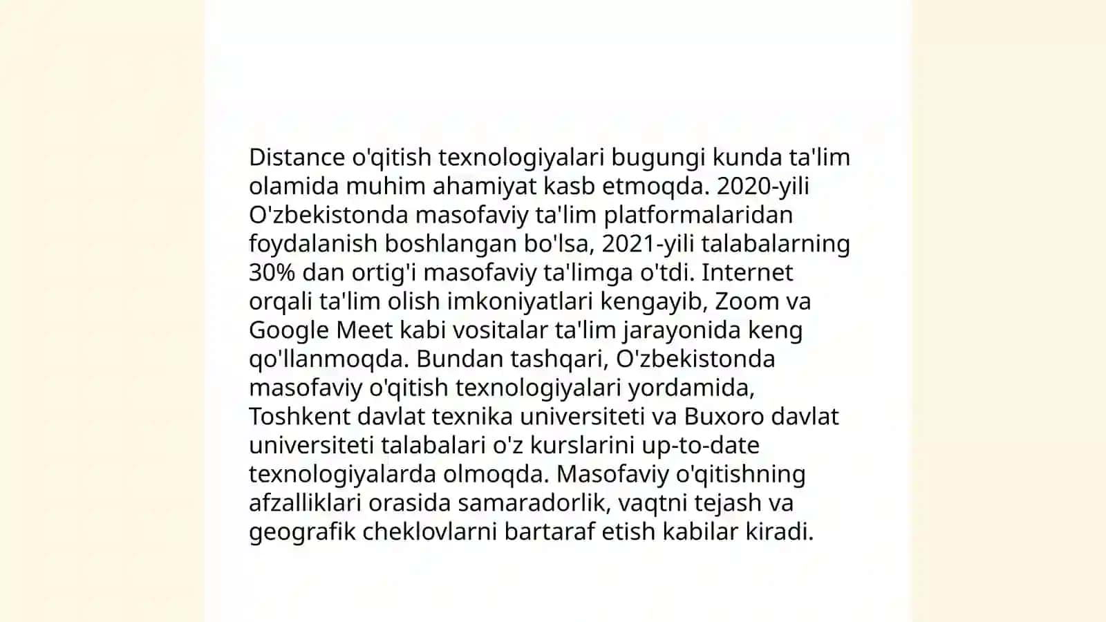 O'qituvchining kompyuter texnologiyalari asosida o'quvchilar bilimini nazorat qilish 4