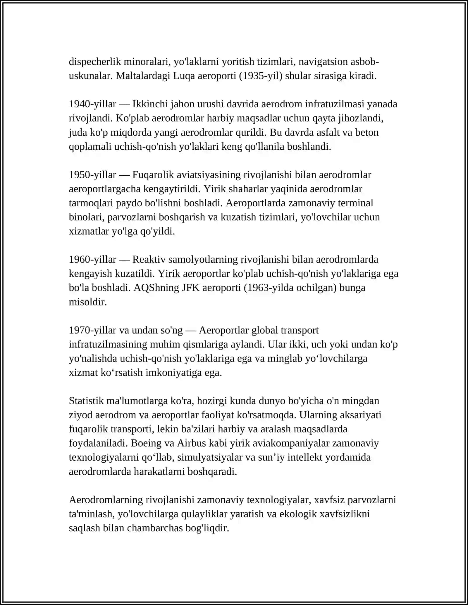 DASTLABKI AERODROMLARNING PAYDO BO'LIAHI 4