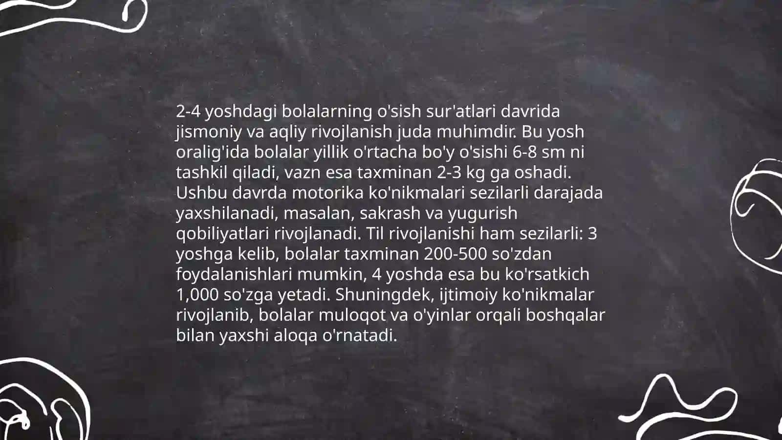 Maktabgacha yoshdagi bolalarning fiziologiyasi va gigienasi (3-4)yosh 4