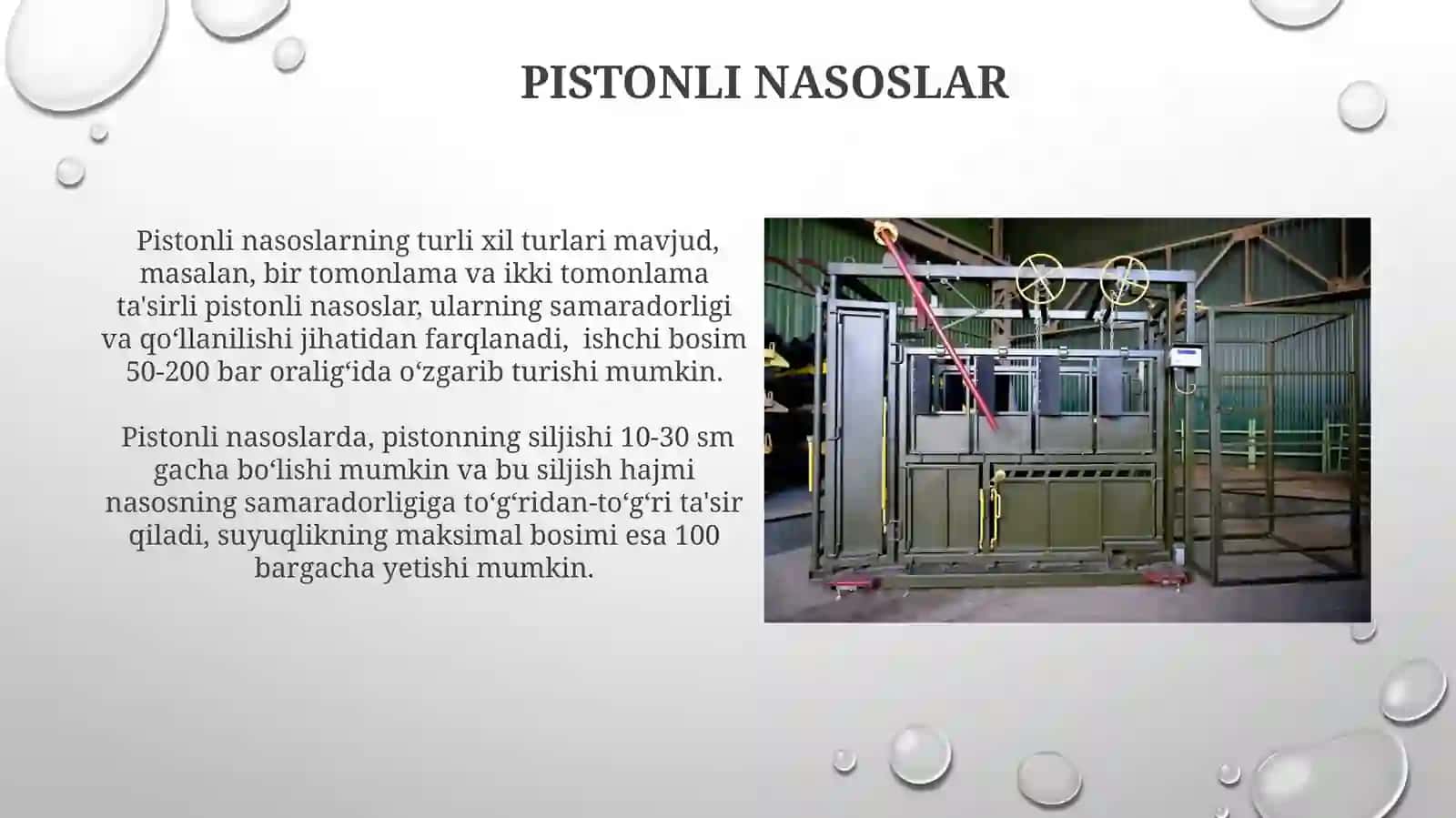 Hajmi nasoslar tuzilishi va ishlash jarayoni 4