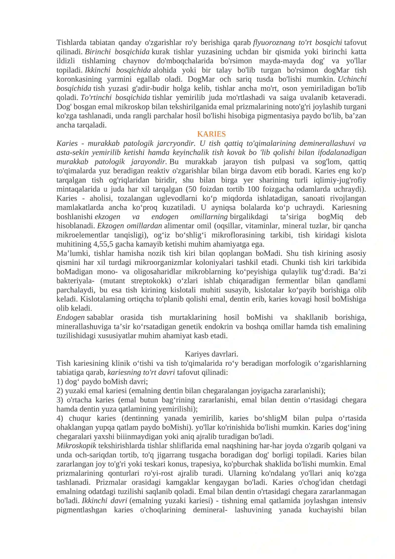 Bosh va bo’yin patologiyasi. Og'iz bo'shlig'i, yuqori nafas yo'llari, quloq, bo'yin va so'lak bezlari kasalliklari 4