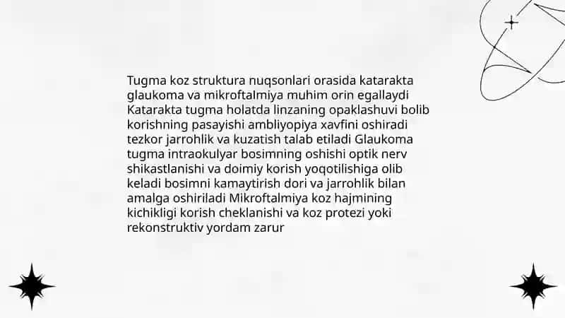 Ko'zi ojiz va zaif ko'ruvchi bolalarda birlamchi va ikkilamchi nuqsonlar 4