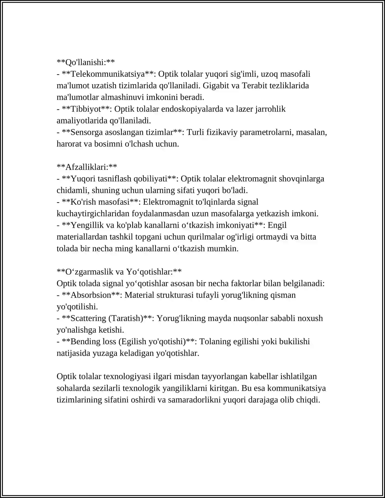 Optik tolali tizimlar 4