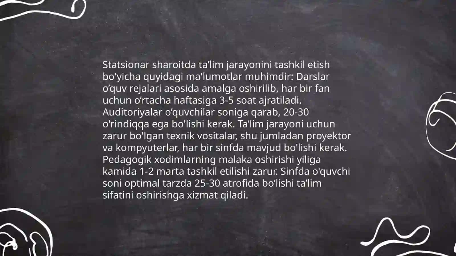 O'zbekistonda Davolash -profilaktika muassasalarida statsionar sharoitda uzoq muddat davolanishga muhtoj bolalarga umumiy o'rta ta’lim berishni tashkil etish 4