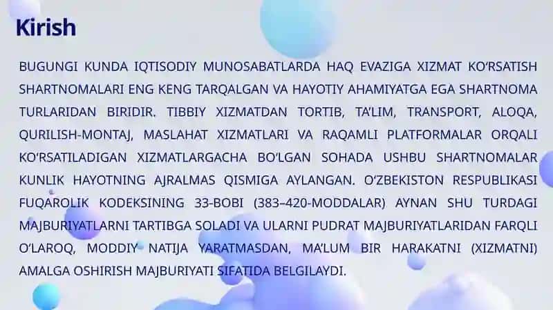 Haqevazi gaxizmat ko‘rsatish shartnomasi 4