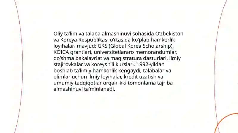 Oʻzbekiston-Koreya: ilmiy va madaniy aloqalar 4