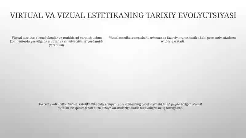 Olamni Virtual Va Visual Estetik Idrok Etishning Farqlash 4