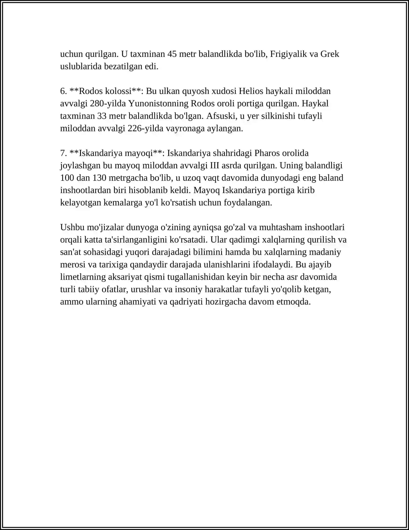 BIRINCHI VA IKKINCHI AJAYIB LIMETLAR 4