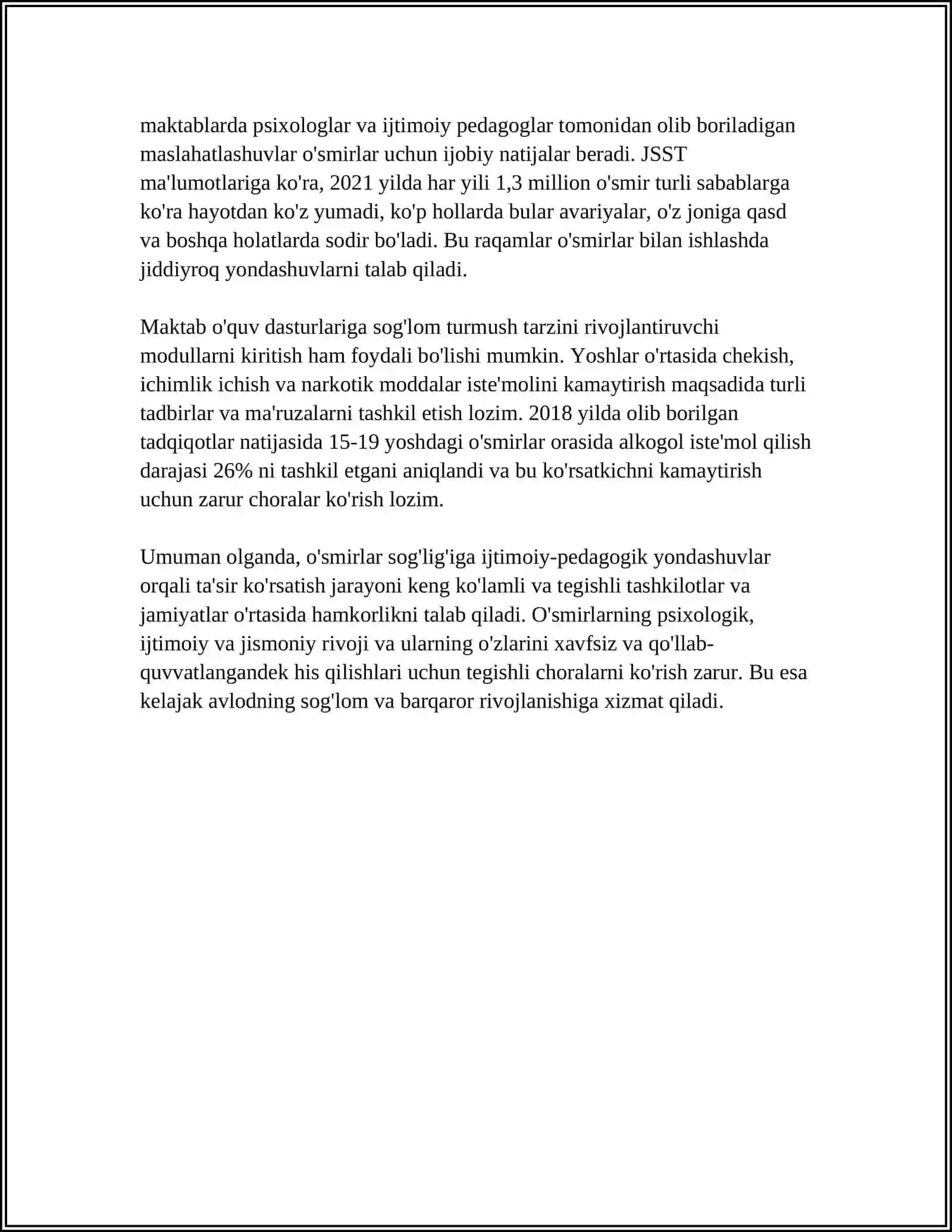 OʻZBEKISTON RESPUBLIKASI OLIY TA’LIM FAN VA INNOVATSIYA VAZIRLIGI 4