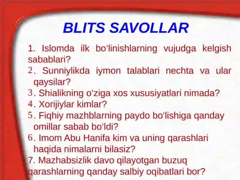 YANGI DINIY HARAKATLAR VA SEKTALAR 4